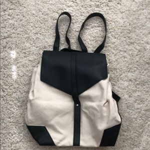 Deux Lux canvas and vegan leather backpack